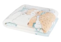 Super soft baby blanket with sherpa 110/140 Funny Friends Blue