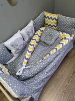 Комплект постельного белья в кроватку Pampy Grey + Babynest