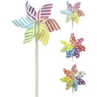 Игрушка Promstore 44829 Вертушка с полосатыми сегментами, ручка 55cm