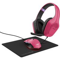 Геймерский набор Trust GXT 790 Tridox 3-in-1 (headset, mouse, mousepad) Pink