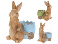 Сувенир пасхальный "Кролик с тележкой-яйцо" 42cm