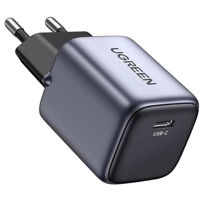 Зарядное устройство сетевое Ugreen 90666 CD319 Nexode GaN 1xType-C 30W, Space Gray