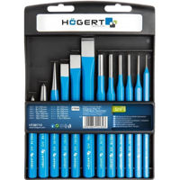 Набор ручных инструментов Hoegert HT3B712 зубила, кернера и выколотки, 12 предм.