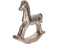 Статуэтка "Лошадь" 38X34cm, керамика, темно-золотой