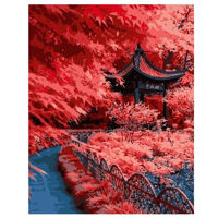 Tablou pe numere Strateg R 8 /28 (DY275)(41966) Frunze roșii Japoneze, 40x50 cm