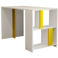 Офисный стол Trendy Lima, alb, galben 120x75x60cm