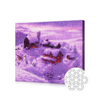 Картина по номерам Art Gallery GA85163 Mozaic cu diamante 40x50cm Sat printre zapezi