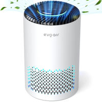 Purificator de aer EvoAir Zuno, Filtru 3 in 1 True HEPA, Carbon Activ, Lampă UV, 3 viteze, Alb