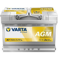 Автомобильный аккумулятор Varta 70AH 760A(EN) клемы 0 (278x175x190) S6 008 (AGM 570901076K262)