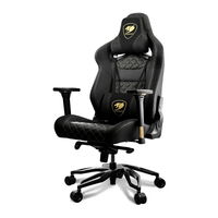 Gaming Chair Cougar ARMOR TITAN PRO Royal Black/Gold, User max load up to 160kg / height 160-195cm