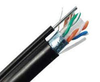 Cable FTP Cat.6 outdoor cable  with messenger, 23AWG 4X2X1/0.55 COPPER, APC Electronic, 305m