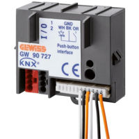 Выключатель электрический Gewiss Бинарный интерфейс GW90727 KNX, 2 канала