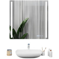 Зеркало для ванной Bayro Sigma 700x800 LED touch подогрев, часы, термометр