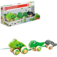 Игрушка Hape E0365 Jucărie de tras cu șiret Familia broscuțelor la plimbare