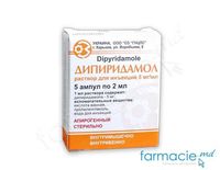 Дипиридамол, р-р д/ин. 0,5% 2 ml N5 (Ucraina)