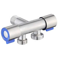 Запорная арматура Hydro S 0400351 sub lavoar, dublu 1/2"x1/2"x3/4" INOX, 122