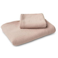 Детское постельное белье Sensillo 4379 Set lenjerie de pat 2 piese muselina 100x135 / 60x40 cm Roz