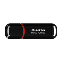 256GB  USB3.1 Flash Drive ADATA "UV150", Black, Plastic, Classic Cap (R/W:100/50MB/s)