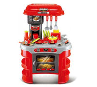 Игровой набор "Кухня" со светом и звуком (красный) Kids Chef 008-908