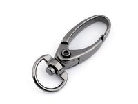 Metal swivel eye snap hook, 10 mm / black nickel