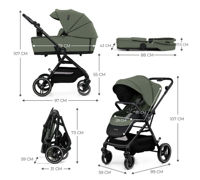 Carucior 2 in 1 KinderKraft Yoxi Green