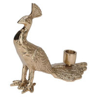 Свеча Promstore 33089 Sfesnic metalic Paun 20x17x9cm, auriu