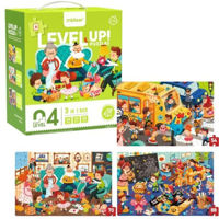 Головоломка Mideer MD3208 Seria de puzzle-uri O zi din viața mea, 3 în 1, nivelul 4
