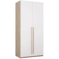 Шкаф Mobildor-Lux  Smart-Home  (0,90x0,56x2,0H м. с перекладиной для вешалок Sonoma/белый)