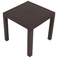 Mobilier pentru grădină Hydro S Masă din plastic pătrată Elit Ratan, 80x80x75, Maro/gri