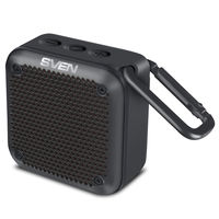 Speakers SVEN "PS- 88" 10w, TWS, IPx7, Black, Bluetooth, microSD, AUX, Mic, 1500mA