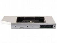 Slim 5.25'' bay mounting frame for NGFF (M.2) SSD memory card, 9.5 mm height, A-SATA95M2-01