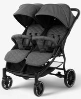 Детская коляска Kikka Boo 31001040010 Happy 2 Dark Grey, pentru gemeni