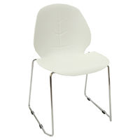 купить Пластиковый стул, хромированные ножки 510x505x815 мм, белый в Кишинёве