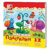 Plastilină moale 12 cul. "Kroha" 165g