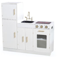Игровой комплекс для детей Viga 44072 Bucătărie modernă pentru copii cu lumină și sunet, albă