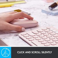 Wireless Mouse Logitech M350, Optical, 1000 dpi, 3 buttons, Ambidextrous, Slim, 2,4 /BT, 1xAA, Rose