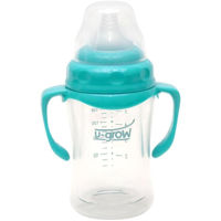 Поильник U-Grow A-1077 Biberon cu gat larg din sticla, 180 ml, de la 3 luni