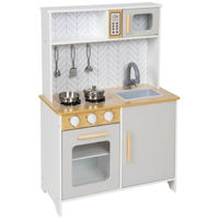 Игрушечная кухня и посуда Richi (63307) Bucatarie din lemn pentru fetite, cu sunete si lumini