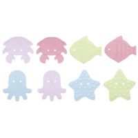 Аксессуар для купания Roxy Kids RBM-008-SA Антискользящие мини-коврики Sea Animals, цветные пастель 8шт.