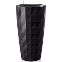 Ghiveci pentru flori Lechuza Diamante Premium, Black