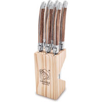 Набор ножей Laguiole Premium Line 6 Steak Knives Classic Wood set 6 buc cu suport