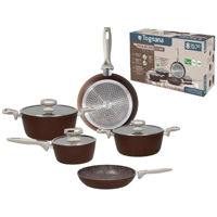 Набор посуды Tognana 55958 Set de vase antiaderente Pearlbrown Stone, 8 buc