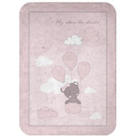 Комплект подушек и одеял Kikka Boo 31103020158 Paturica super moale Dream Big Pink, 110/140 cm