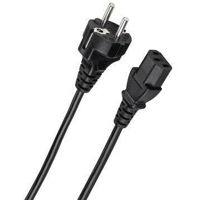 Кабель для IT Hama 29934 Power Cord, Plug With Earth Contact - 3-Pin Socket, 1.50 M, 10Pcs.