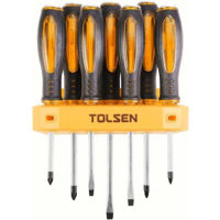 Отвёртка Tolsen Set 7 surubelnite SL4.5x90/SL5,5x100/SL7x125/PH1x80/PH2x100/PZ1x80/PZ2x100 (20195)