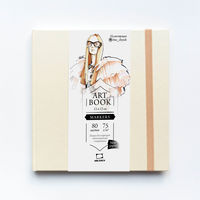 Sketchbook Malevich pentru markeri Fashion, cremă, 75 gm, 15x15, 80 foi