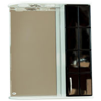 Зеркало для ванной Mashtab 1811 Domino 600x200x720 Alb-Negru