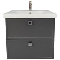 Шкаф под умывальник Mashtab 11867 Alicante cu 2 sertare 60cm Antracit Mat