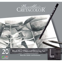 Set pentru grafică Black box, 20 articole ,  Cretacolor