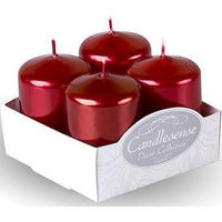 Декор Promstore 46111 Zniczplast Набор свечей пеньковых Decor 4шт, 6x4cm, 8ч, металик красн